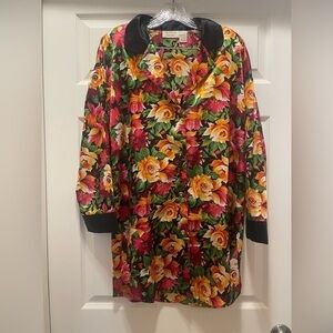 Vintage Victorias Secret Gold Label Floral Night Shirt Size P/S